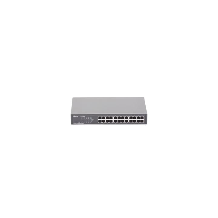 Switch no administrable de 24 puertos 10/100 Mbps para escritorio/rack