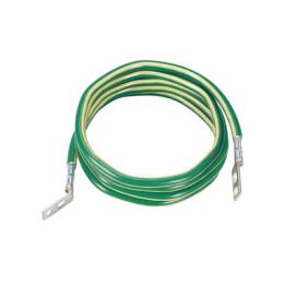Jumper para Aterrizar Equipos, 6 AWG, con Terminal Doblada a 45 Grados (LCC6-14JAWH-L) Para Conexión a Tierra y