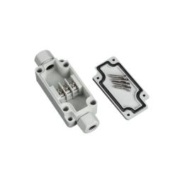 Caja de Conexión Exterior con Terminales Intermedias para 3 Líneas (Tornillo simple). Incluye Glándulas.