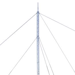 Kit de Torre Arriostrada de Techo de 9 m con Tramo STZ30 Galvanizado Electrolítico (No incluye retenida).