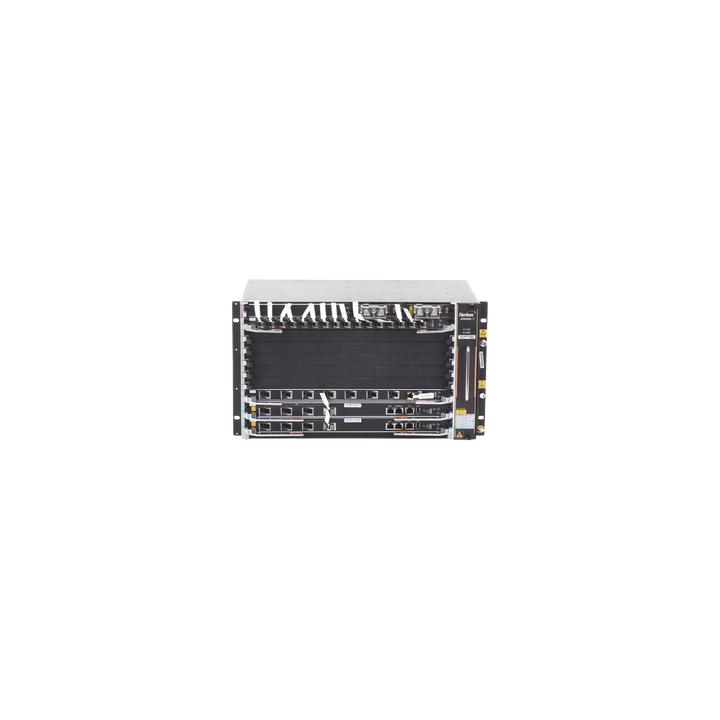 OLT Carrier Class Modular GPON, 6 Ranuras de Servicio, Incluye 1 Tarjeta de Servicio 16 puertos GPON, crecimiento hasta