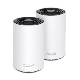 Kit 2 Routers Inalámbricos MESH Interior para Hogar / Doble Banda Wi-Fi 6E AX5400 Mbps / 3 Puerto Gigabit WAN/LAN / 4