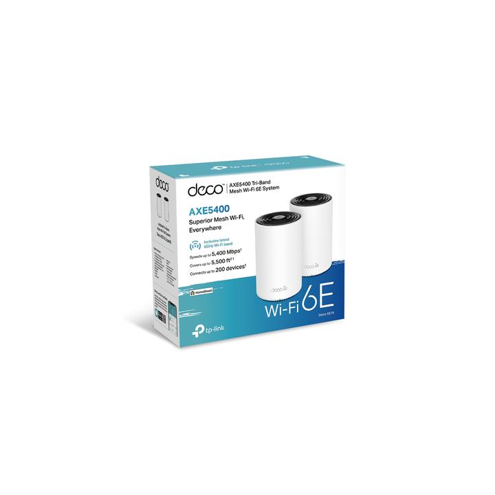 Kit 2 Routers Inalámbricos MESH Interior para Hogar / Doble Banda Wi-Fi 6E AX5400 Mbps / 3 Puerto Gigabit WAN/LAN / 4