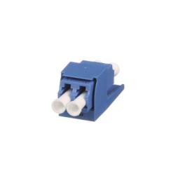 Módulo Acoplador LC Duplex, para Fibra Óptica Monomodo OS1/OS2, Tipo Mini-Com, Color Azul