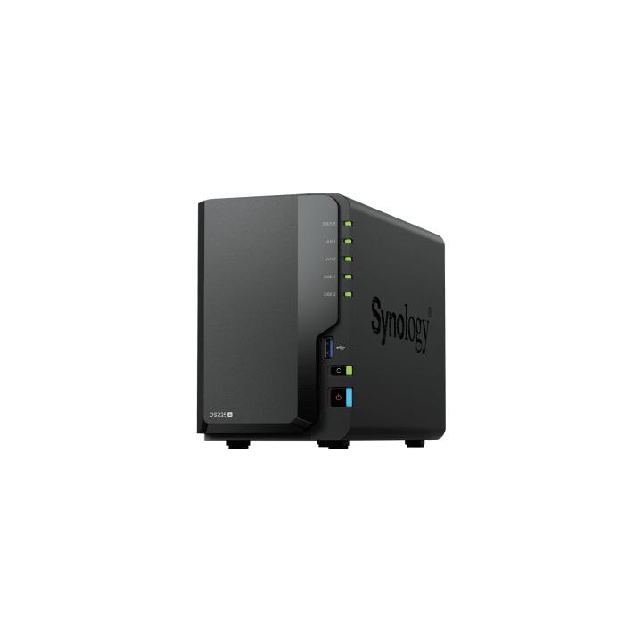 NAS DiskStation DS225+ | 2 Bahías | Intel Celeron J4125 | 2 GB DDR4 | Hasta 40 TB | Puertos 1GbE y 2.5GbE | USB 3.2