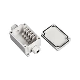 Caja de Conexión Exterior con Conexión Lateral para 4 Líneas (doble tornillo). Incluye Glándulas.