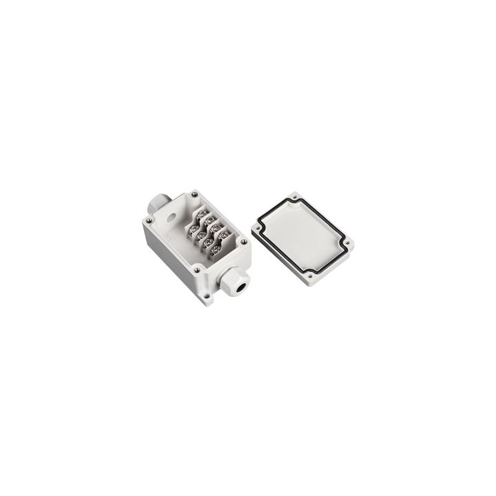 Caja de Conexión Exterior con Conexión Lateral para 4 Líneas (doble tornillo). Incluye Glándulas.