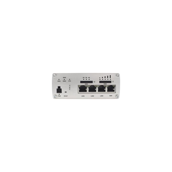 Router Industrial LTE 4.5G Cat 6 / 300 Mbps / 4 Puertos Gigabit / Doble SIM / GNSS / PoE / -40°C a 75°C