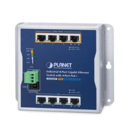 Switch Industrial No Administrable, Múltiple Montaje (Pared, Riel DIN y Magnético), 8 Puertos Gigabit con 4 puertos