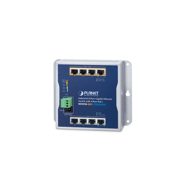 Switch Industrial No Administrable, Múltiple Montaje (Pared, Riel DIN y Magnético), 8 Puertos Gigabit con 4 puertos