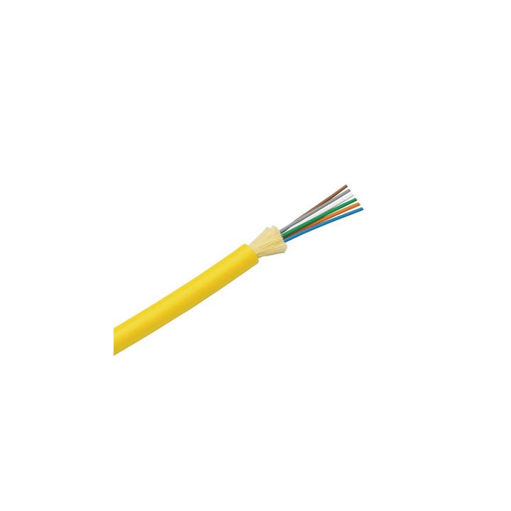 Cable de Fibra Óptica de 12 Hilos, Monomodo OS2 9/125, Interior, Tight Buffer 900um, No Conductiva (Dieléctrica),