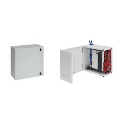 Gabinete de Montaje en Pared L-Box, 610 x 610 x 313 mm, de Acero, 6 UR, Color gris