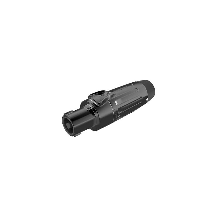 Conector Speakon | Hembra | 4 polos | carcasa negra | Cable AWG10 | 30A