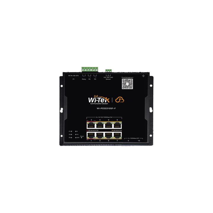 Switch L2 PoE Industrial / Administración Cloud Gratuita / 8 Puertos PoE af/at/bt 10/100/1000 Mbps / 2 Puertos SFP