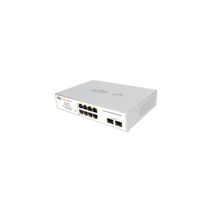 Switch Administrable PoE  / 8 puertos PoE af/at Gigabit /  2 x SFP Gigabit / Administración Cloud Gratuita /