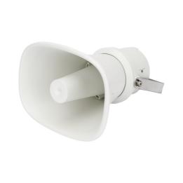 Bocina (Altavoz IP ) | Tipo Trompeta | 25 Watts | 24VCD | Exterior IP67 | Metal | Entrada de alarma | Voceo en tiempo