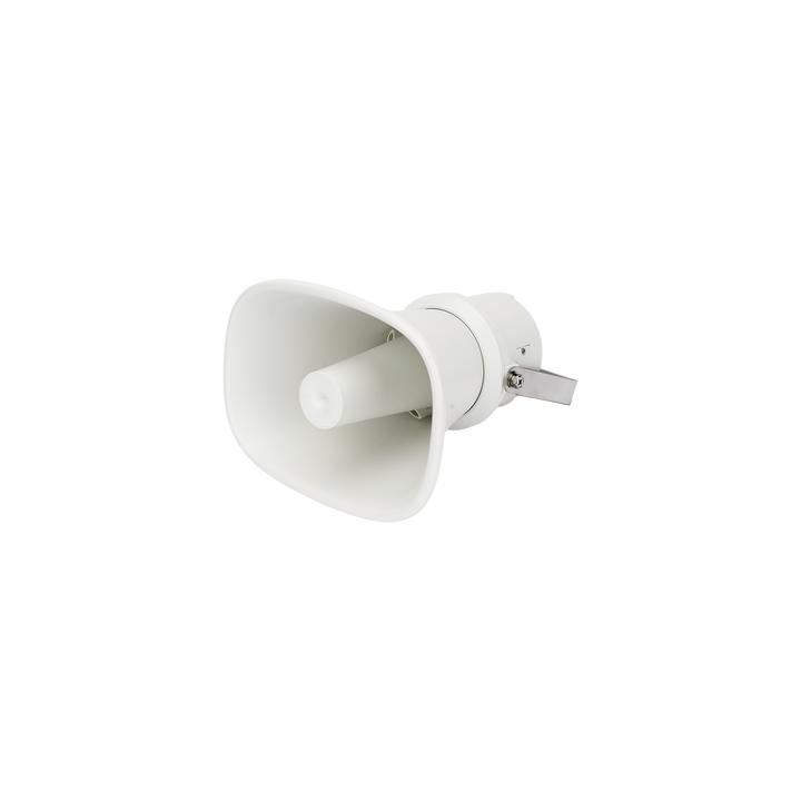 Bocina (Altavoz IP ) | Tipo Trompeta | 25 Watts | 24VCD | Exterior IP67 | Metal | Entrada de alarma | Voceo en tiempo