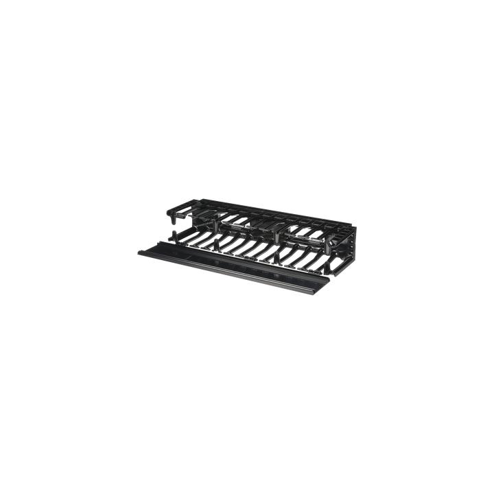 Organizador de Cables Horizontal NetManager de Alta Densidad, Sencillo (Solo Frontal), Para Rack de 19in, 2UR