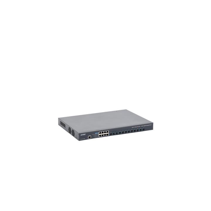 Switch Administrable Capa 3, 12 Puertos SFP de 10G, 8 Puertos 10/100/1000T, Con Alimentación Redundante (2 Fuentes de