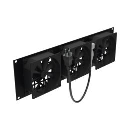 Kit de 3 Ventilador 110 Vca (12 x 12 cm) con Clavija 5-15P. Para instalación en Postes Rack