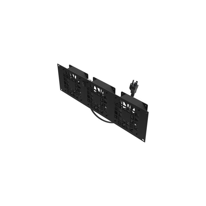 Kit de 3 Ventilador 110 Vca (12 x 12 cm) con Clavija 5-15P. Para instalación en Postes Rack