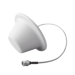 Antena Domo Omnidireccional 698 ~ 960 MHz / 1710 ~ 2700 MHz, 1.5 dBi / 5 dBi, con conector N hembra.