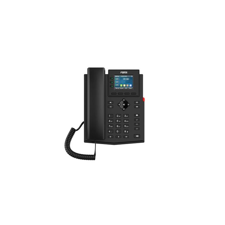 Teléfono 2 Hilos para switch PN8 y PN24 /empresarial para 4 líneas SIP con pantalla LCD de 2.4 pulgadas a color, Opus
