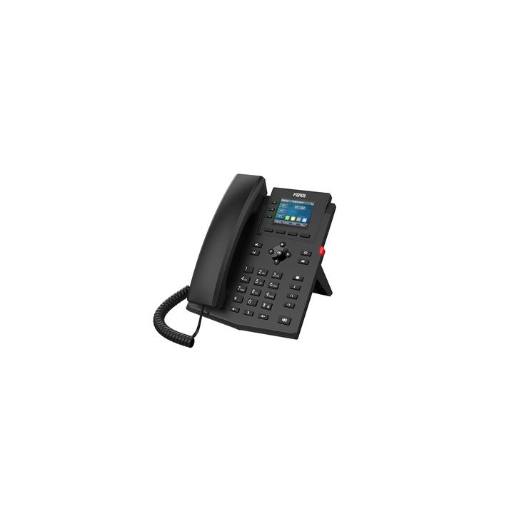 Teléfono 2 Hilos para switch PN8 y PN24 /empresarial para 4 líneas SIP con pantalla LCD de 2.4 pulgadas a color, Opus