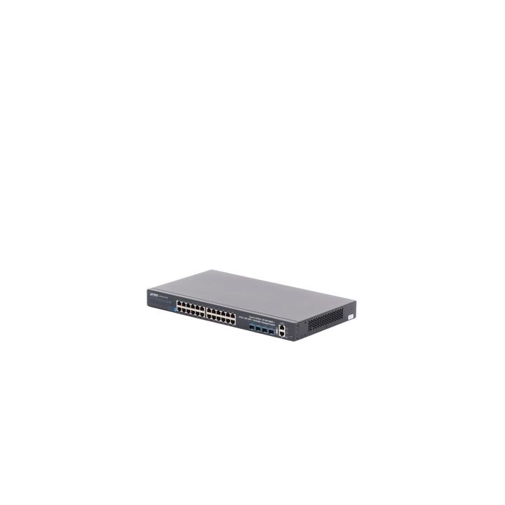 Switch Administrable Capa 3, 24-Puertos 10/100/1000T + 4-Puertos 10G SFP+, Apilable