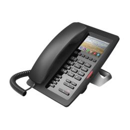 Teléfono IP Hotelero / Pantalla LCD Color 3.5" / 2 Líneas SIP / 6 Teclas Programables Hotline / Puerto USB Carga /