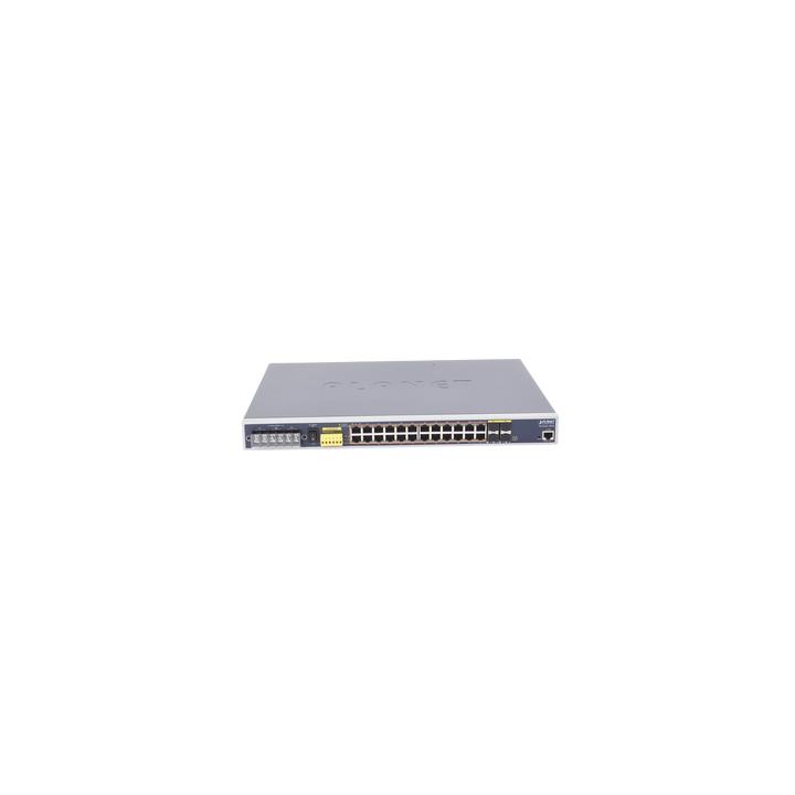 Switch PoE Industrial Capa 3, Con 24 Puertos PoE Gigabit  802.3af/at, 4 Puertos SFP Compartidos 100 / 1000X, Soporta