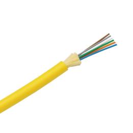 Cable de Fibra Óptica de 6 Hilos, Monomodo OS2 9/125, Interior, Tight Buffer 900um, No Conductiva (Dieléctrica), OFNR