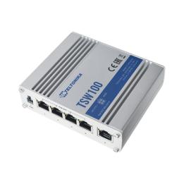 Switch Industrial No-Administrable 5 puertos Gigabit, PoE en 4 puertos 802.3af/at (120W)