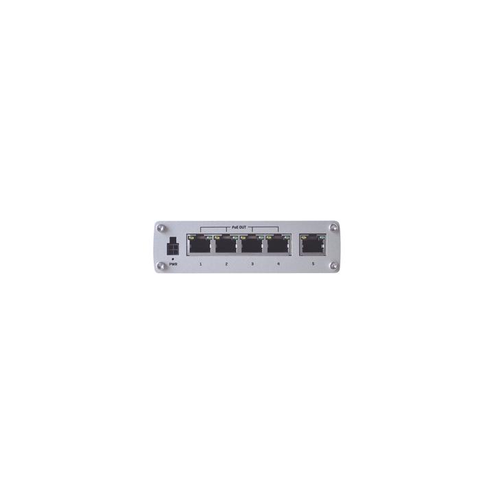 Switch Industrial No-Administrable 5 puertos Gigabit, PoE en 4 puertos 802.3af/at (120W)