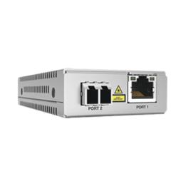 Convertidor de medios Gigabit Ethernet a fibra óptica, conector LC, multimodo (MMF), distancia de 220 hasta 500 m, con