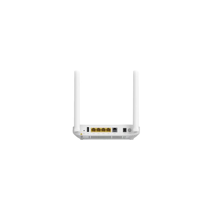 ONU GPON WiFi (2.4/5 GHz), 2 antenas de 5 dBi, Compatible con OLT de Terceros, MIMO 2x2, 4 puertos Gigabit + 1 POTS +