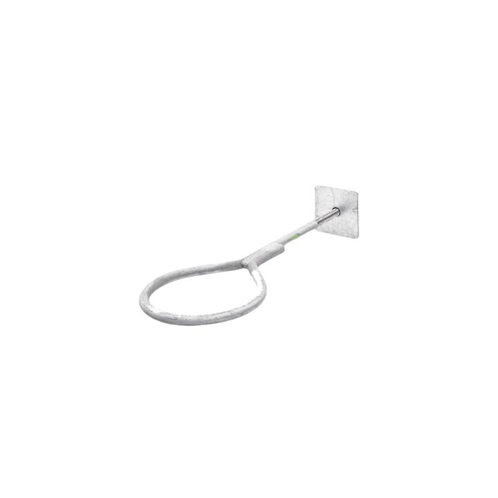 Ancla con Aro, largo: 40 cm. de 1/2" de espesor para Losa o Pared. Galvanizado por Inmersión.
