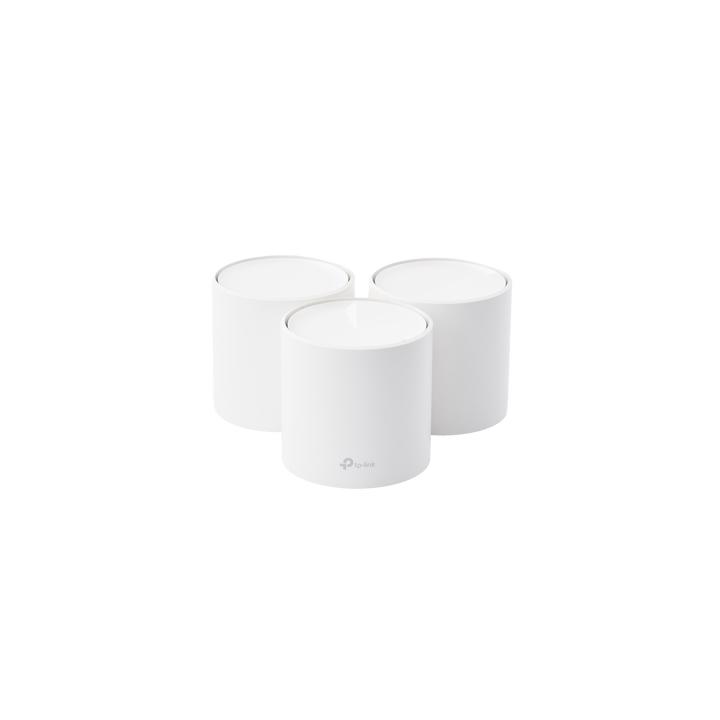 Kit 3 Routers Inalámbricos MESH Interior para Hogar / Doble Banda Wi-Fi 6 AX1800 Mbps / 2 Puerto Gigabit WAN/LAN / 2