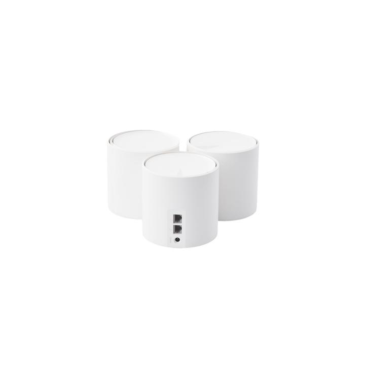 Kit 3 Routers Inalámbricos MESH Interior para Hogar / Doble Banda Wi-Fi 6 AX1800 Mbps / 2 Puerto Gigabit WAN/LAN / 2