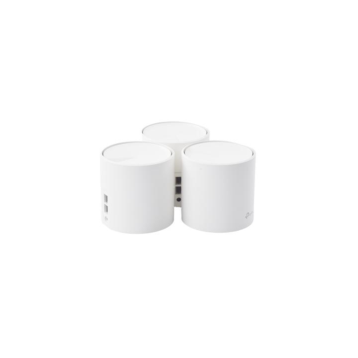 Kit 3 Routers Inalámbricos MESH Interior para Hogar / Doble Banda Wi-Fi 6 AX1800 Mbps / 2 Puerto Gigabit WAN/LAN / 2