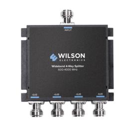 Divisor de potencia de 4 salidas, 50 Ohm, 600-4000MHz con conectores N-Hembra.