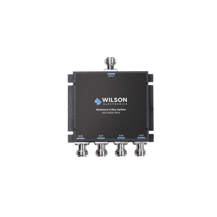 Divisor de potencia de 4 salidas, 50 Ohm, 600-4000MHz con conectores N-Hembra.