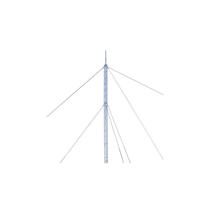 Kit de Torre Arriostrada de Techo de 12 m con Tramo STZ30 Galvanizado Electrolítico (No incluye retenida).