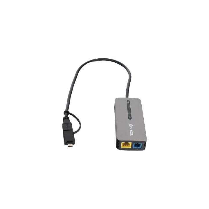 ONU Bridge Dual GPON/EPON USB Portátil / 1 puerto RJ45 2.5Gbps / 1 puerto USB