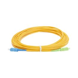 Jumper de Fibra Óptica Monomodo SC/UPC - SC/APC Simplex, Color Amarillo, 15 Metros (49.21 Pies)