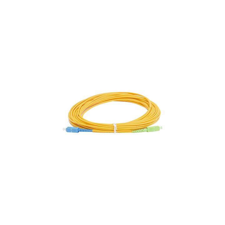 Jumper de Fibra Óptica Monomodo SC/UPC - SC/APC Simplex, Color Amarillo, 15 Metros (49.21 Pies)