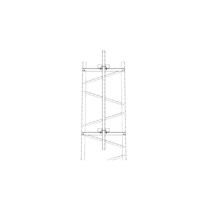 Brazo para Sección #3 Torre Titan con Herrajes y Mástil de 6' (1.8m).
