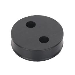 Inserto de Caucho de 4" Con Dos Orificios para Cable de 1/2 in