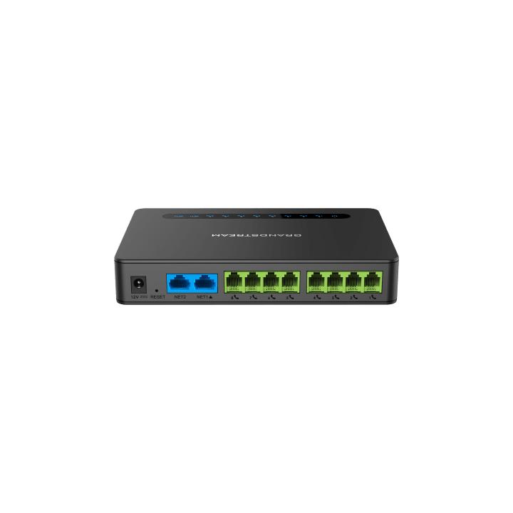 Gateway 8 Puertos FXS (Conectar Teléfono Análogo) con Router NAT Gigabit / 2 Perfiles SIP / Cifrado AES / Conferencia