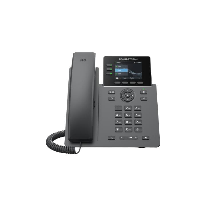 Teléfono IP Grado Operador / 3 Líneas / 12 Botones Virtuales Multiuso / Pantalla LCD 2.8 Pulgadas / Puertos Gigabit